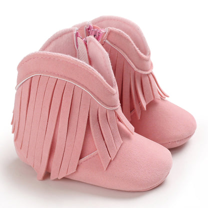 Stylish Tassel Baby Boots Autumn Winter Comfortable Walking Shoes For Boys And Girls Casual Shoes F 6