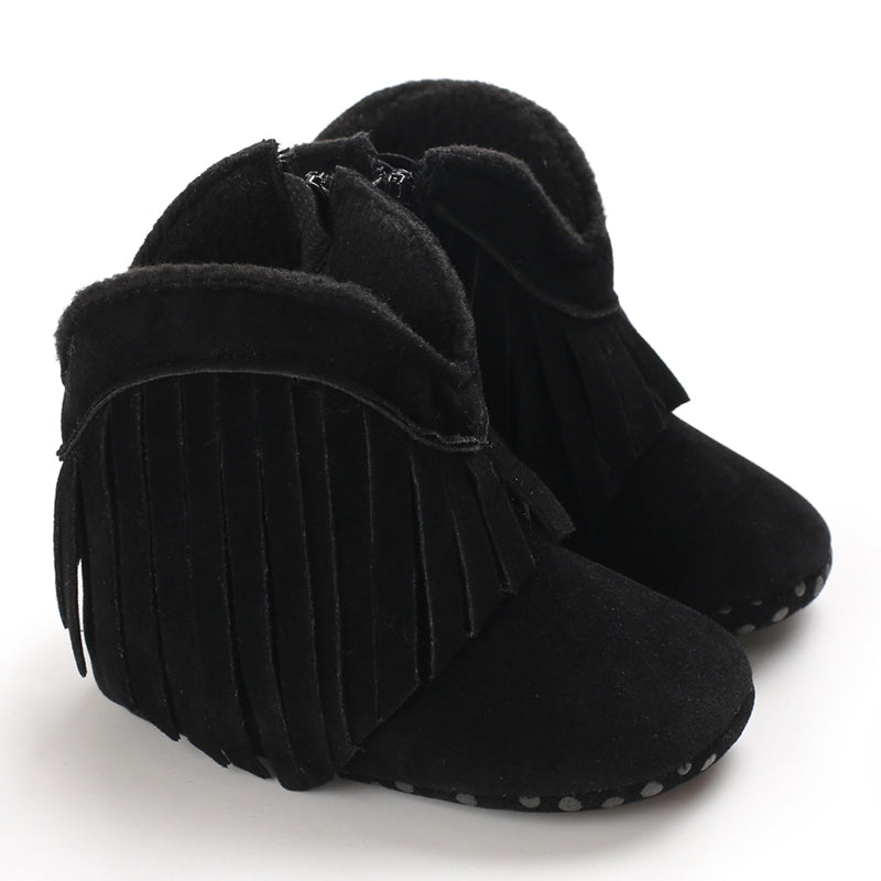 Stylish Tassel Baby Boots Autumn Winter Comfortable Walking Shoes For Boys And Girls Casual Shoes F 7