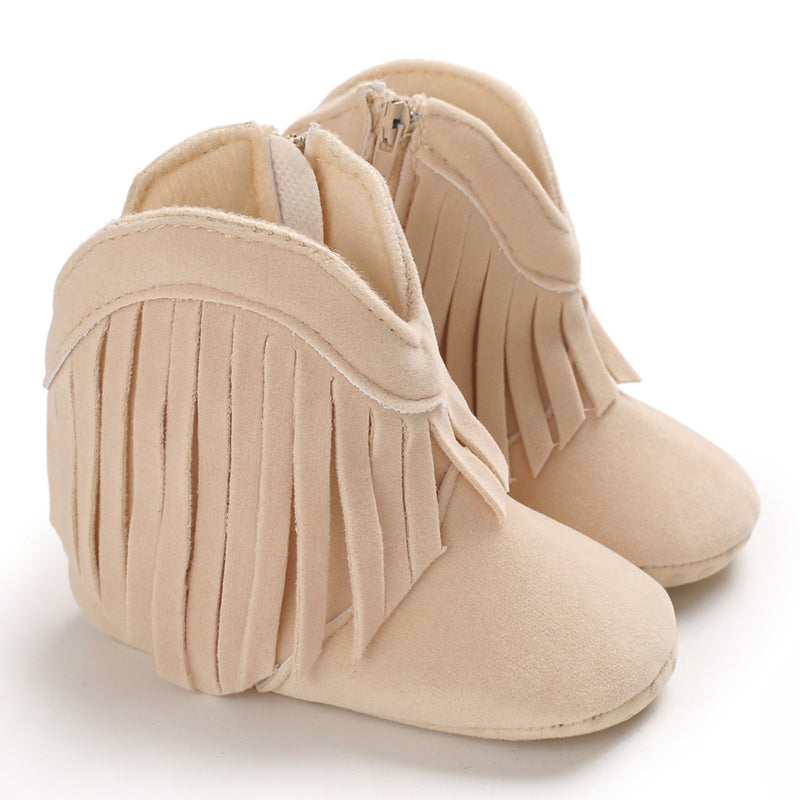 Stylish Tassel Baby Boots Autumn Winter Comfortable Walking Shoes For Boys And Girls Casual Shoes F 8