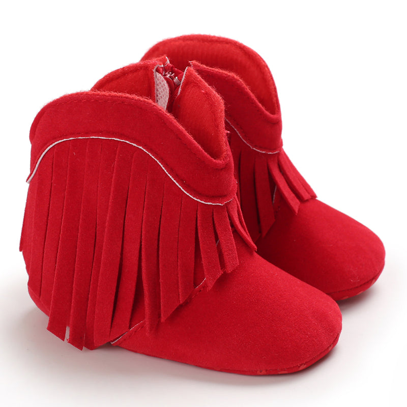 Stylish Tassel Baby Boots Autumn Winter Comfortable Walking Shoes For Boys And Girls Casual Shoes F 9
