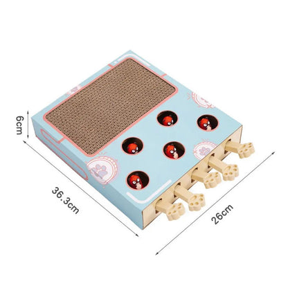 Whack A Mole Cat Toy Interactive Scratching Board And Claw Grinding Play Box 5