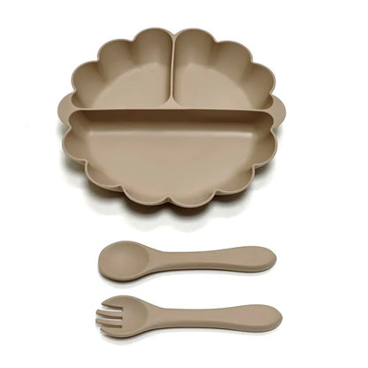 Childrens Silicone Dinner Plate Set Fruit Plate With Convenient Desktop Adsorption Safe Tableware 3