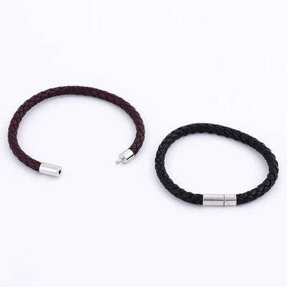 Mens PU Leather Magnetic Suction Bracelet Set With Alloy Buckle Stylish Mature Gift For Men 1