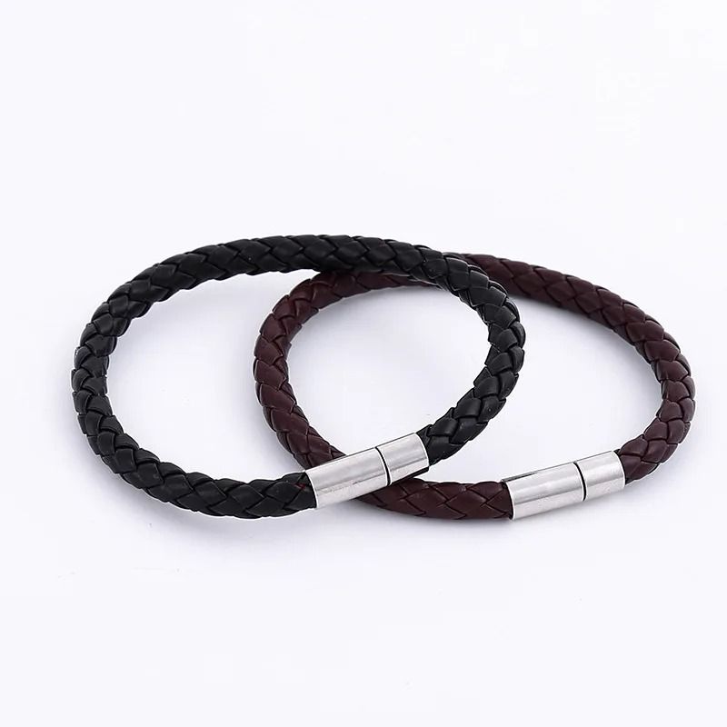 Mens PU Leather Magnetic Suction Bracelet Set With Alloy Buckle Stylish Mature Gift For Men 2