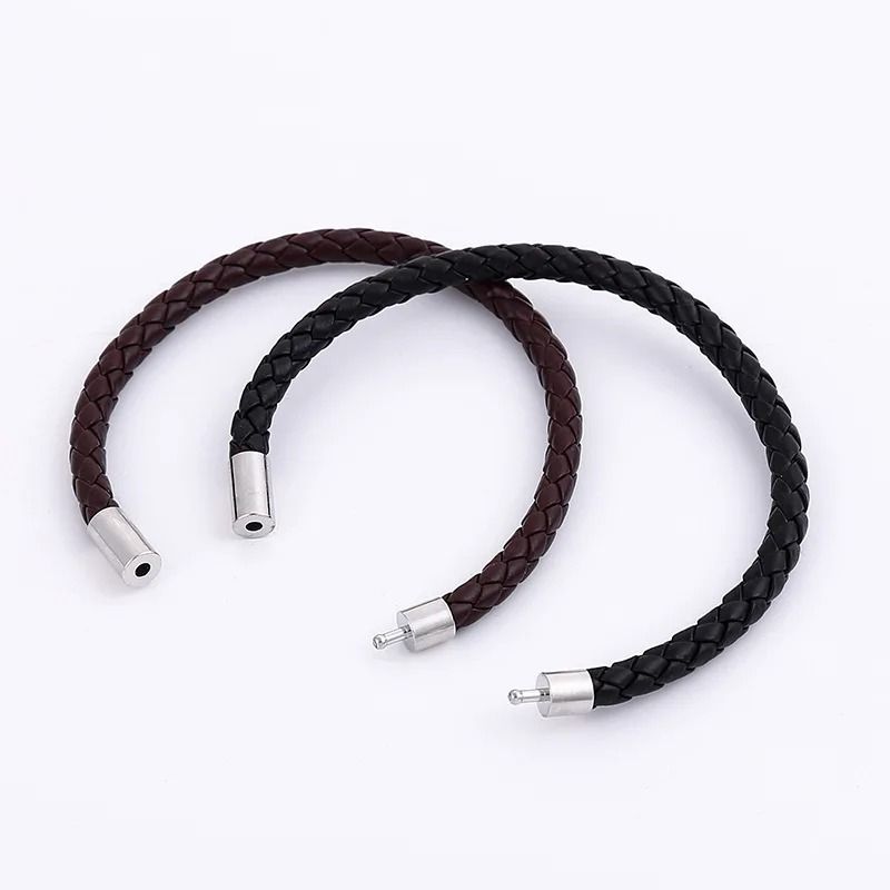 Mens PU Leather Magnetic Suction Bracelet Set With Alloy Buckle Stylish Mature Gift For Men 3