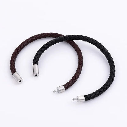 Mens PU Leather Magnetic Suction Bracelet Set With Alloy Buckle Stylish Mature Gift For Men 3