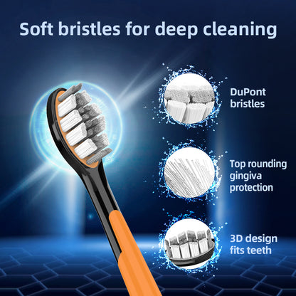 Sonic Electric Toothbrush, Cordless USB Rechargeable Whitening Automatic Tooth Brush, Waterproof Ultrasonic Cleaner