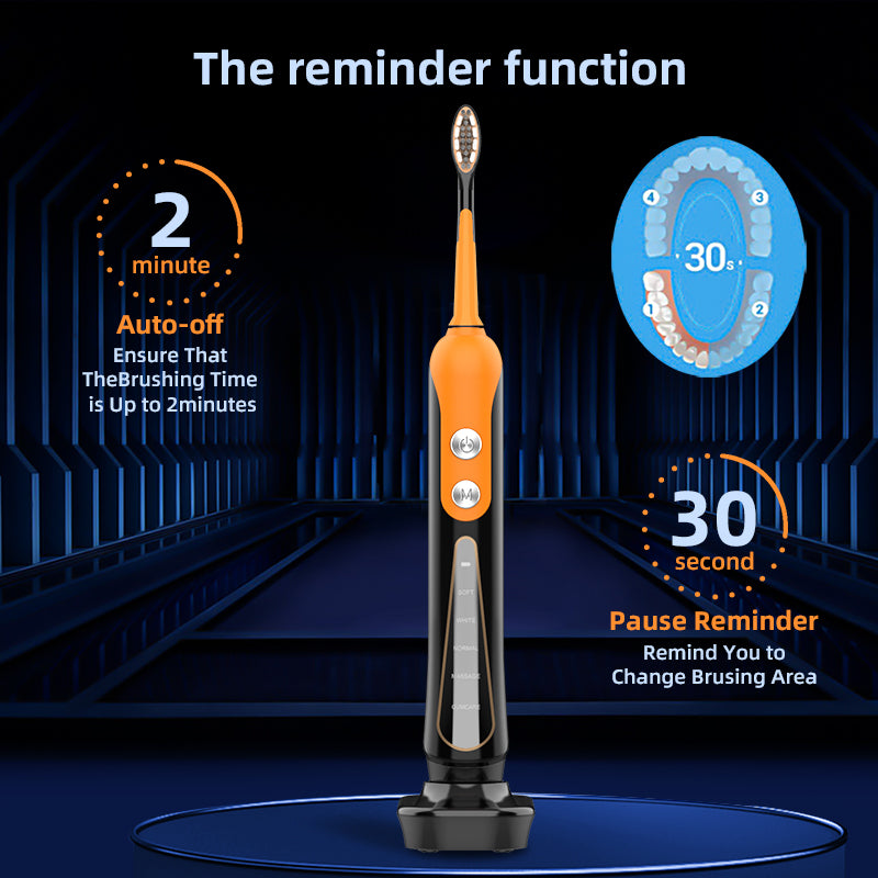 Sonic Electric Toothbrush, Cordless USB Rechargeable Whitening Automatic Tooth Brush, Waterproof Ultrasonic Cleaner