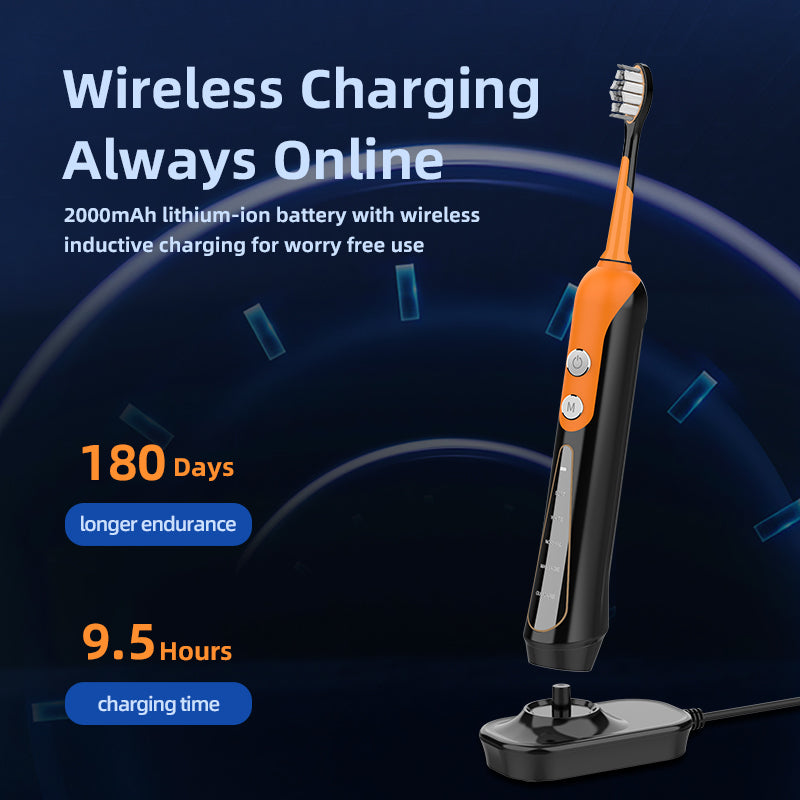 Sonic Electric Toothbrush, Cordless USB Rechargeable Whitening Automatic Tooth Brush, Waterproof Ultrasonic Cleaner