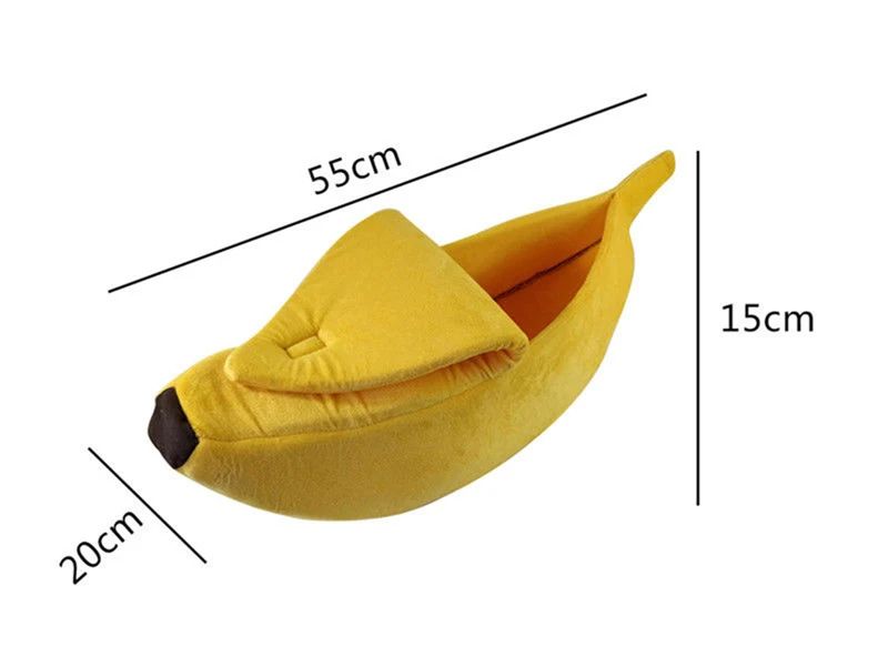 Winter Banana Cat Bed Cute Cozy Pet House Warm Portable Cat And Dog Cushion 6