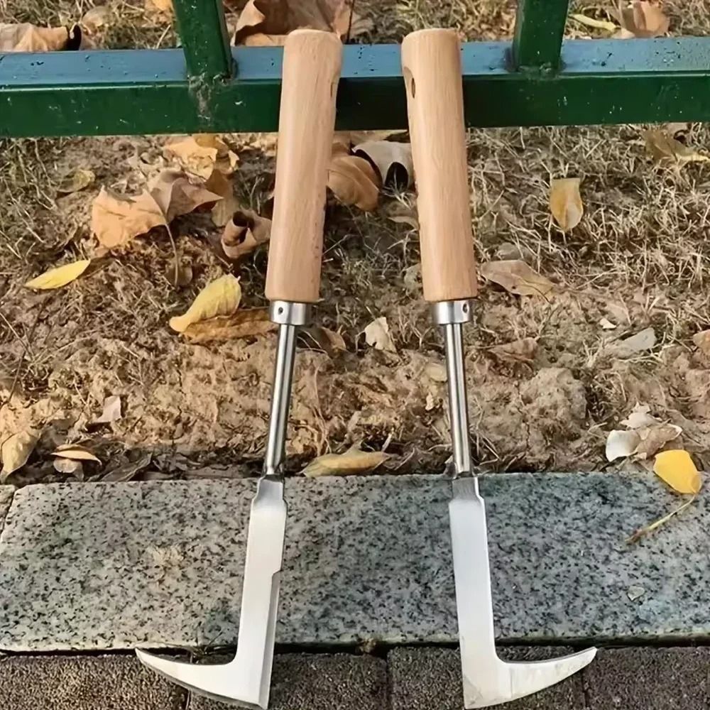 Upgraded Carbon Steel Weeder For Lawns And Patios Ergonomic Manual Crack Weed Removal Tool With Dur 2