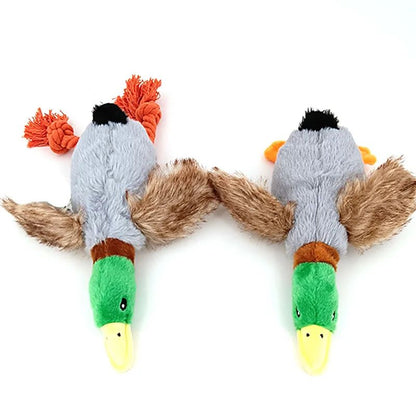 Plush Duck Dog Toy Squeaky Chew Toy With Rope For Teeth Cleaning 3