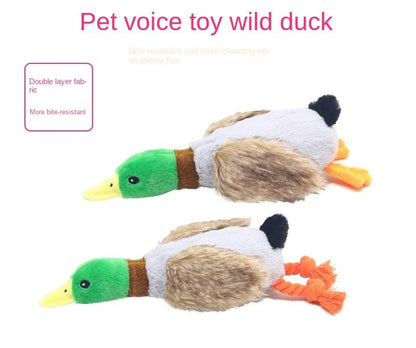 Plush Duck Dog Toy Squeaky Chew Toy With Rope For Teeth Cleaning 6