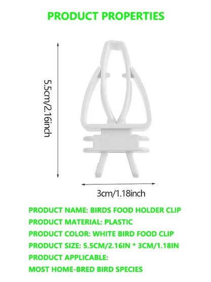 Bird Food Holder Clip Parrot Fruit And Vegetable Feeder For Small Pet Cages 7