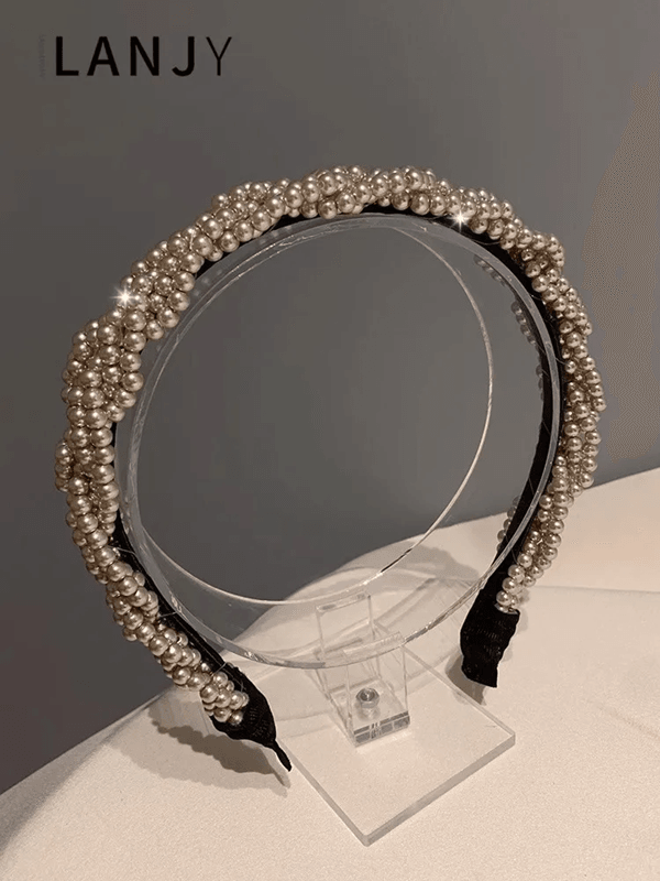Elegant Pearl Hairband For Women 3