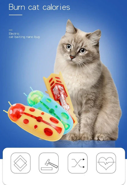 Electric Bug Cat Toy Automatic Mini Robot Insect With Catnip For Cats 6