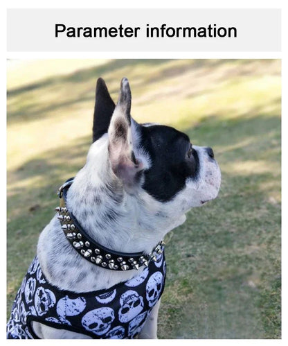 Adjustable PU Leather Spiked Dog Collar Punk Rivet Neck Strap For Small Dogs And Cats 6