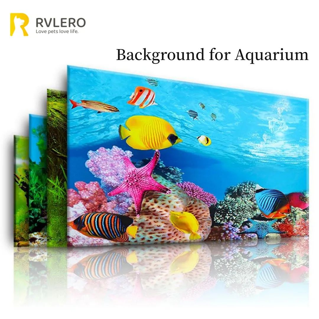 3D Aquarium Background Sticker Double Sided Fish Tank Landscape Decoration