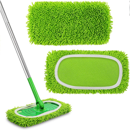 Reusable Microfiber Mop Pads Dry and Wet Sweeping Cloths Compatible with Swiffer Sweeper
