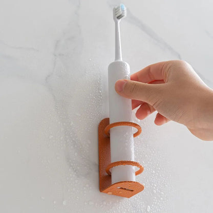 Metal Wall Mounted Toothbrush Holder No Drilling Multifunctional Bathroom Organizer 3