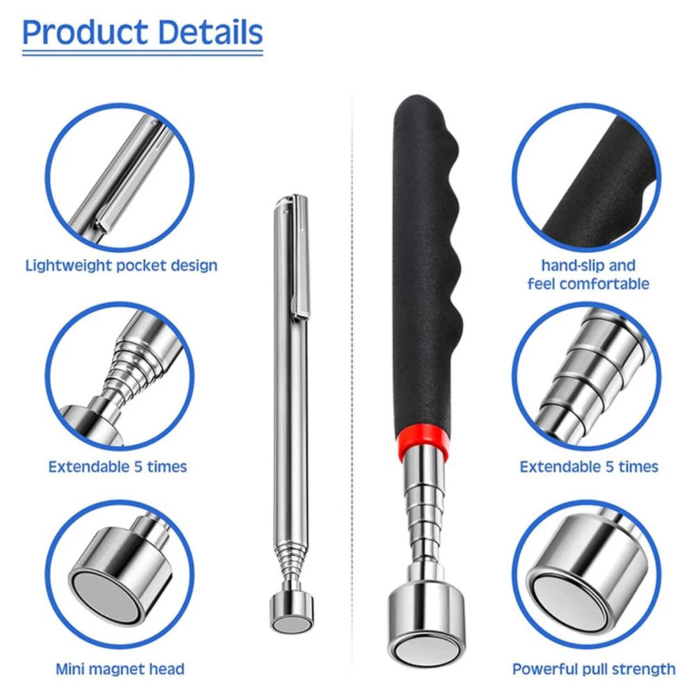 Extendable Magnetic Pickup Tool Telescopic Magnet Pen For Screws And Bolts 2