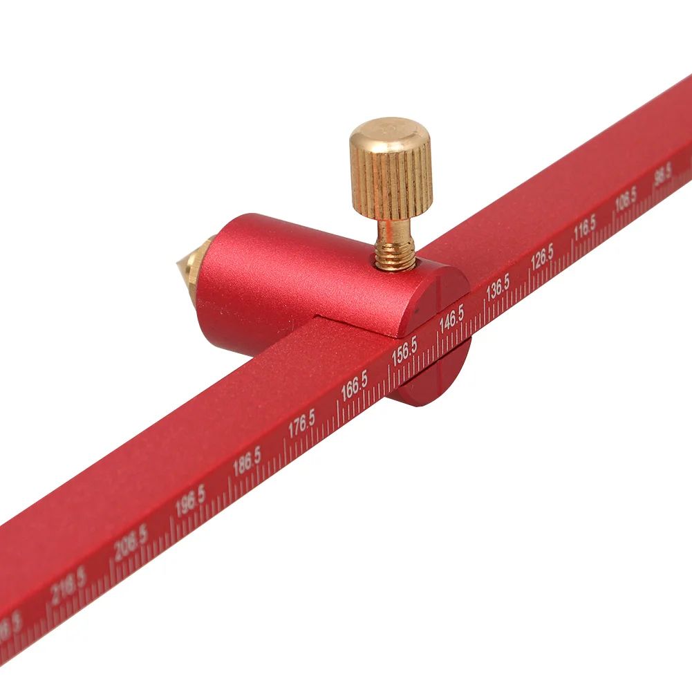 Woodworking Scribing Gauge Center Finder Ruler Aluminum Circle Ruler Compass 32cm 4