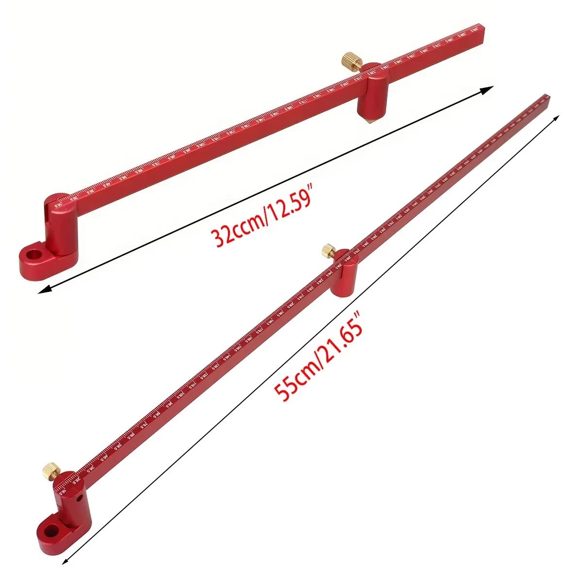 Woodworking Scribing Gauge Center Finder Ruler Aluminum Circle Ruler Compass 32cm 6