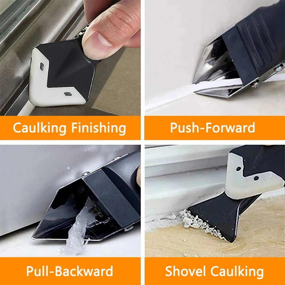 5 In 1 Metal Shovel Glue Tool Kit Silicone Spatula Caulk Remover And Sealant Finishing Tool 5
