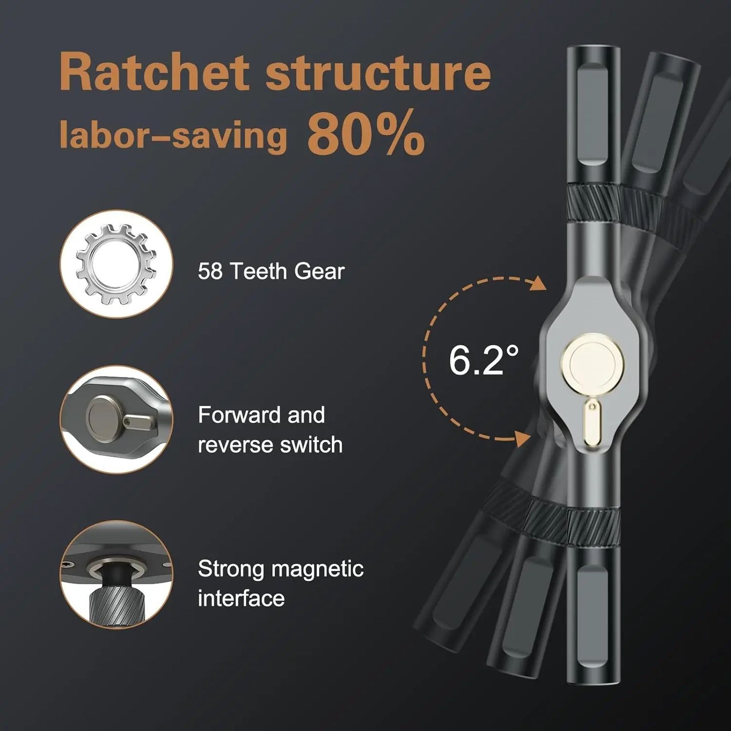 24 In 1 Ratchet Screwdriver Set Multi Purpose Magnetic Bits For DIY And Household Repair 2