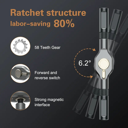 24 In 1 Ratchet Screwdriver Set Multi Purpose Magnetic Bits For DIY And Household Repair 2