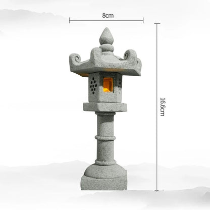 Serenity Mini Pagoda Lantern  Zen Garden Decor  Bonsai Landscape Statue 7