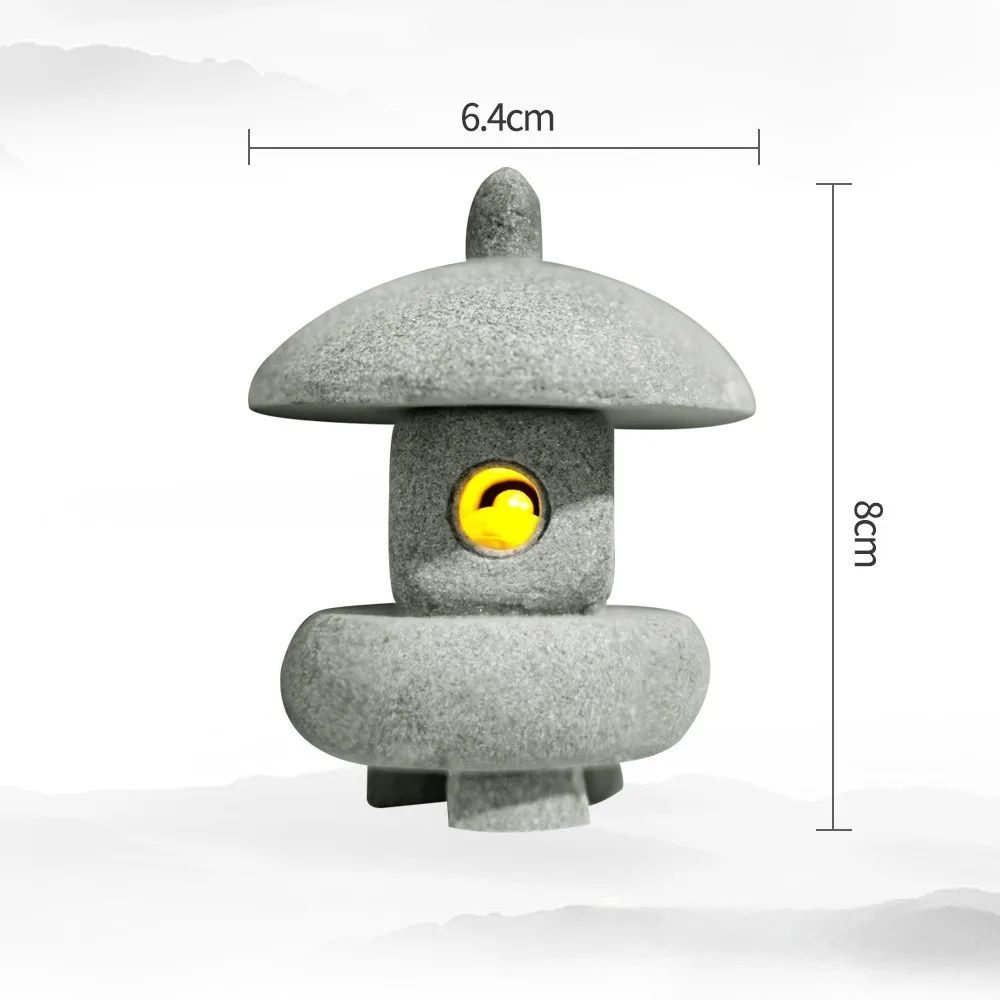Serenity Mini Pagoda Lantern  Zen Garden Decor  Bonsai Landscape Statue 9