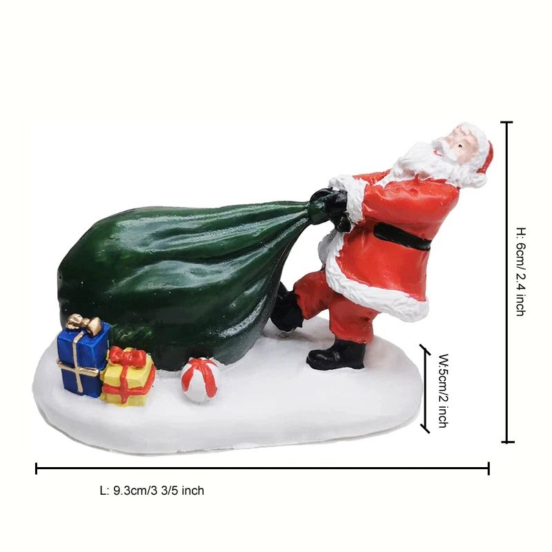 Classic Christmas Village Playing Kids Figurine Set  Collectible Holiday Scene Decor For Home  Fire 6