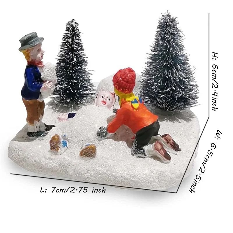 Classic Christmas Village Playing Kids Figurine Set  Collectible Holiday Scene Decor For Home  Fire 8