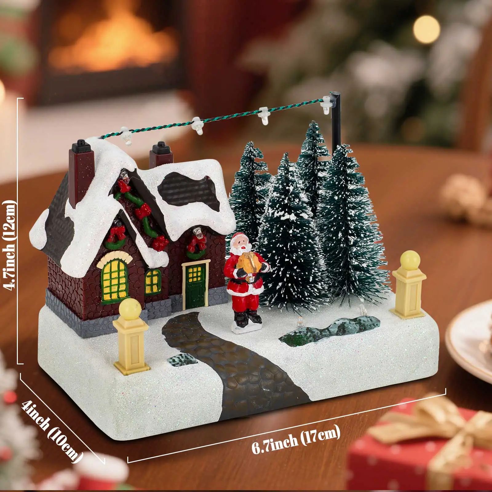 Cozy LightUp Christmas Village House  Festive Holiday Desk  Mantel Decor 1