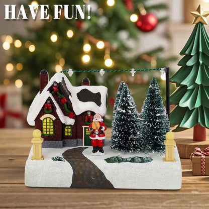 Cozy LightUp Christmas Village House  Festive Holiday Desk  Mantel Decor 2