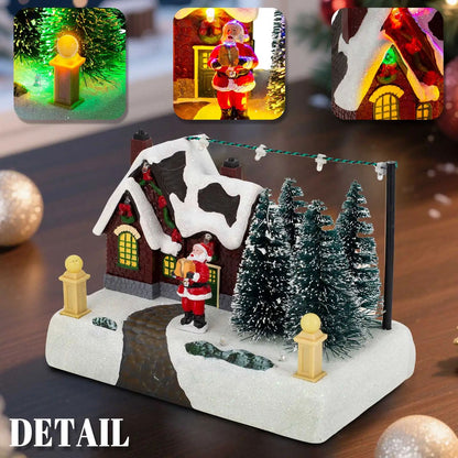 Cozy LightUp Christmas Village House  Festive Holiday Desk  Mantel Decor 5