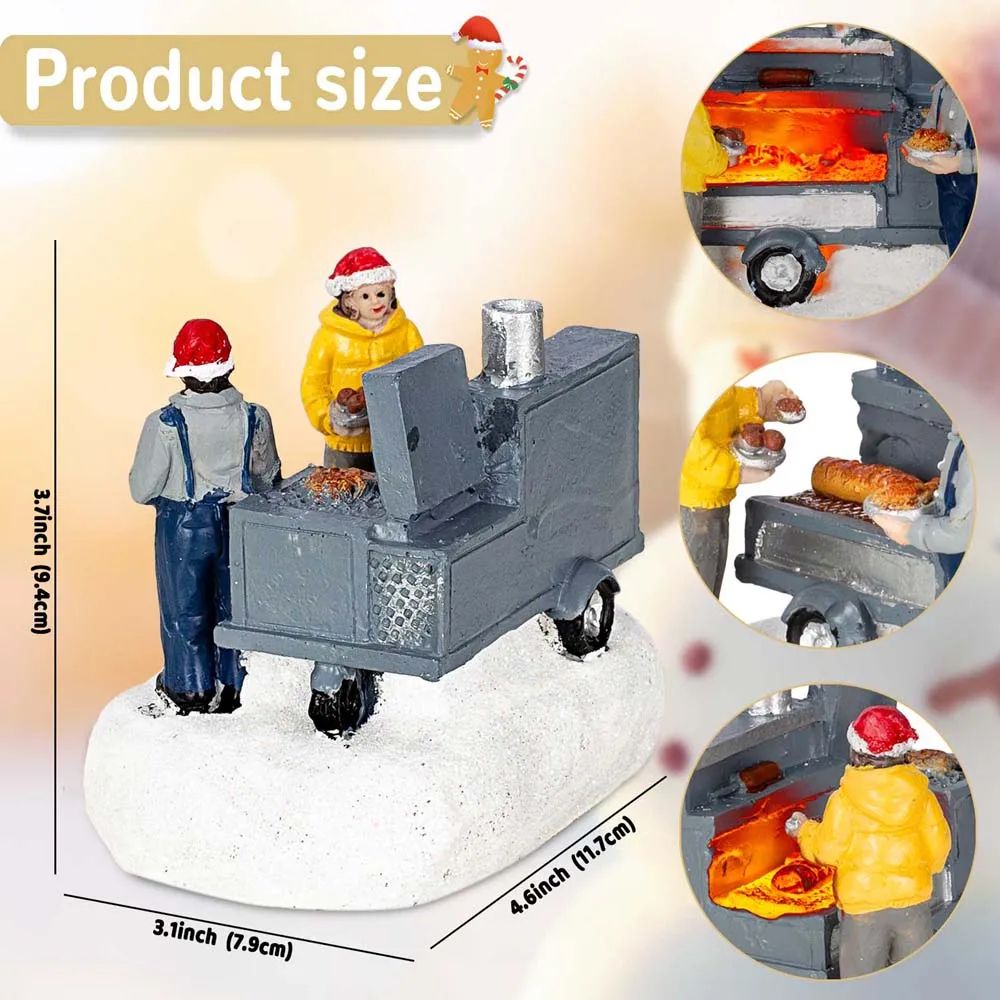 Enchanting LED Christmas Village Display Set  Lighted Miniature Houses  Holiday Figurines 1