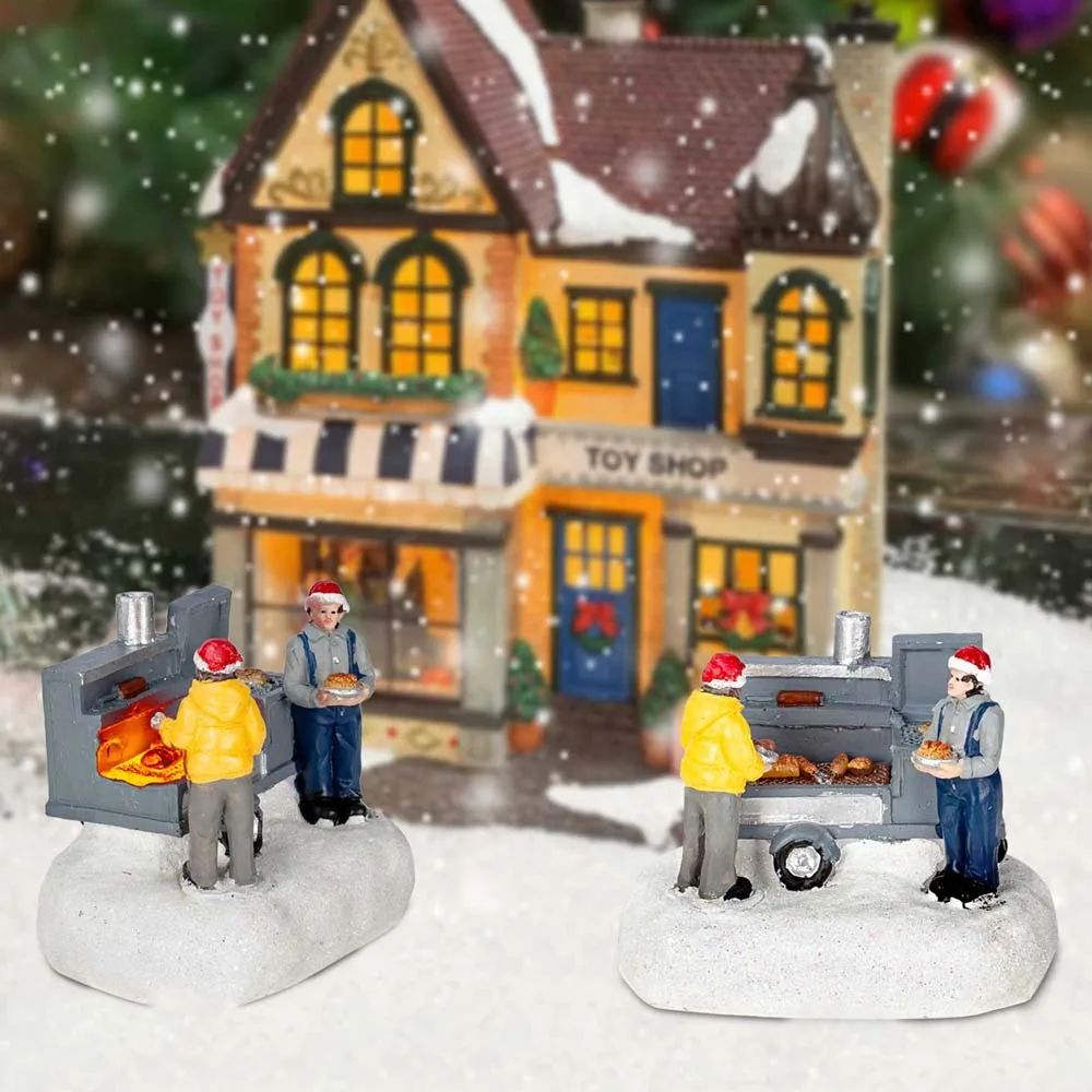 Enchanting LED Christmas Village Display Set  Lighted Miniature Houses  Holiday Figurines 3