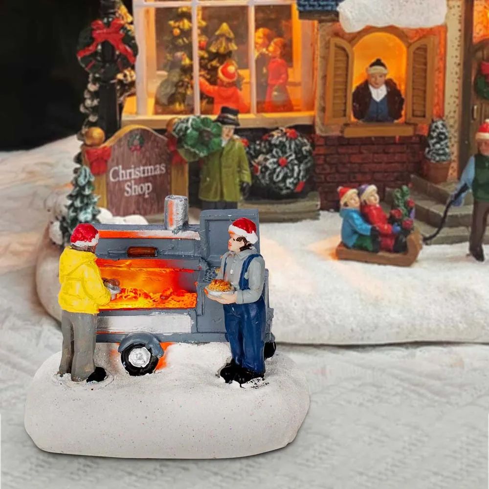 Enchanting LED Christmas Village Display Set  Lighted Miniature Houses  Holiday Figurines 4