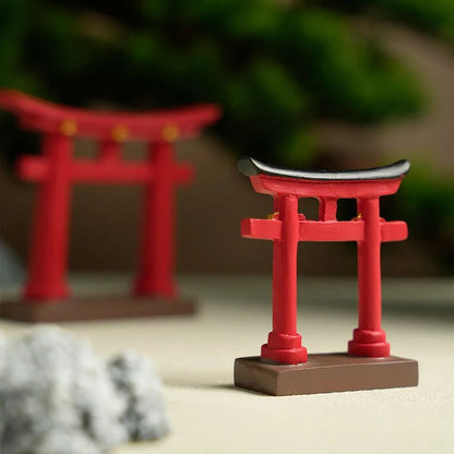 Mini Japanese Torii Gate Aquarium  Zen Garden Ornament 2