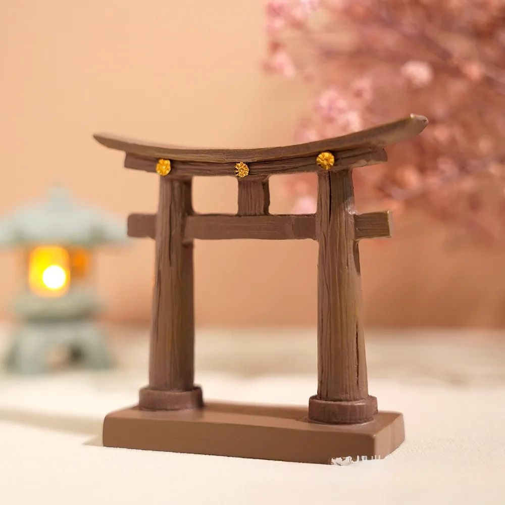 Mini Japanese Torii Gate Aquarium  Zen Garden Ornament 3