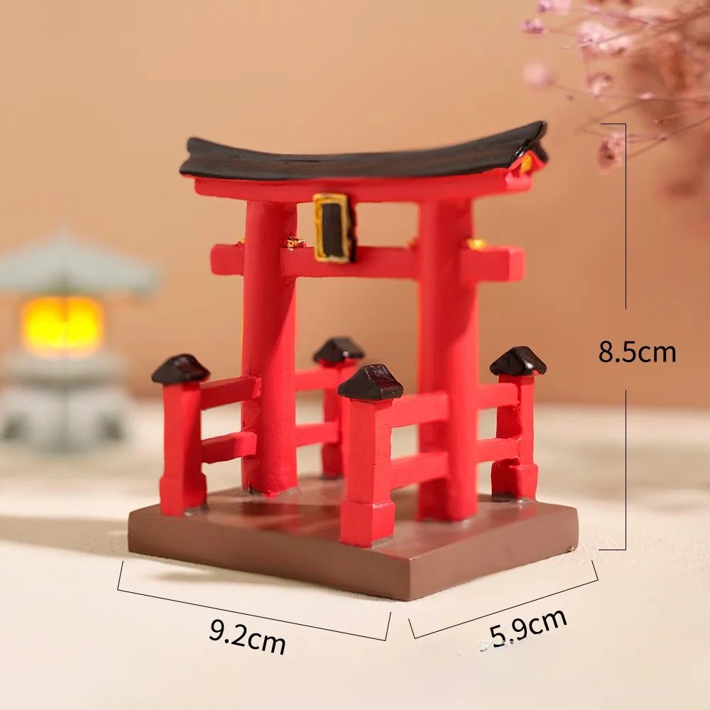 Mini Japanese Torii Gate Aquarium  Zen Garden Ornament 4