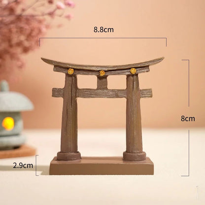 Mini Japanese Torii Gate Aquarium  Zen Garden Ornament 11