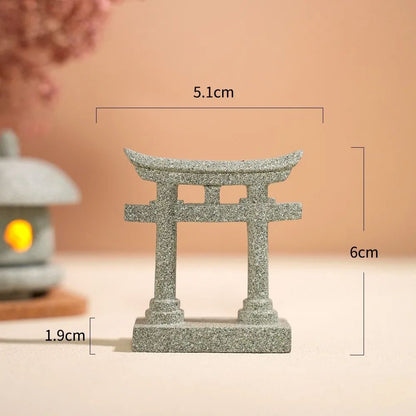 Mini Japanese Torii Gate Aquarium  Zen Garden Ornament 13