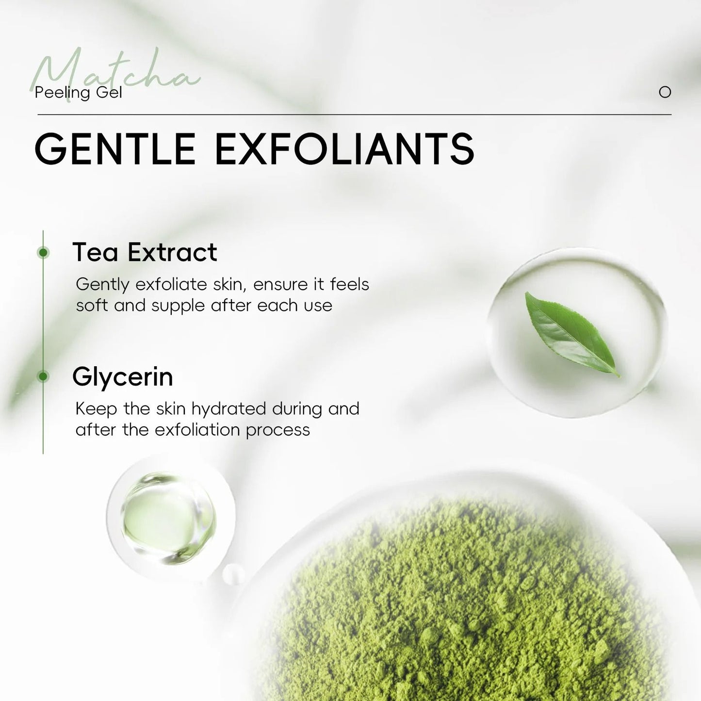 Matcha Exfoliating Gel For Deep Cleansing And Skin Renewal 60g 3