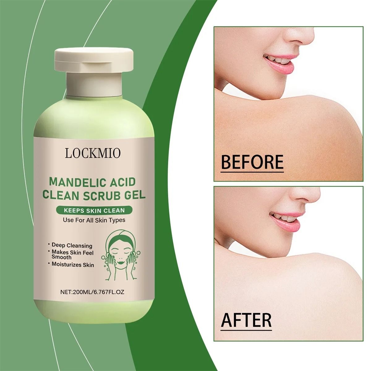 Mandelic Acid Exfoliating Gel for Smooth Bright Skin Deep Cleansing and Texture Renewal