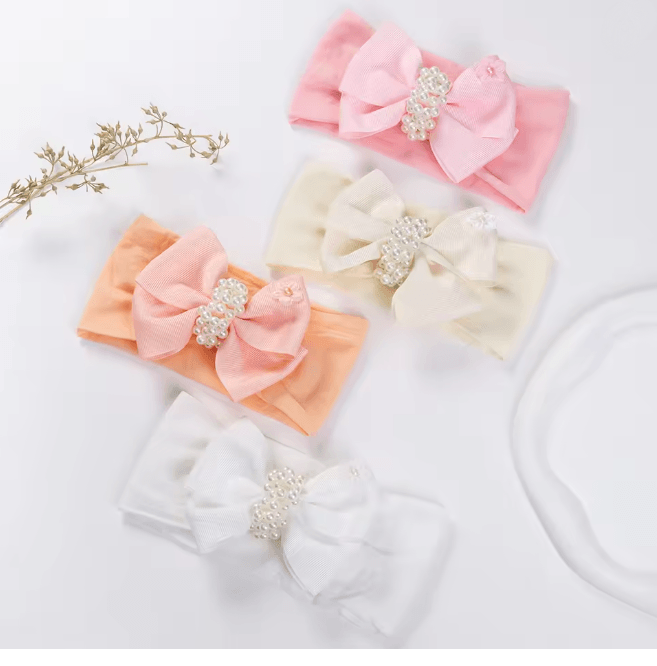 Soft Pearl Knot Baby Headband