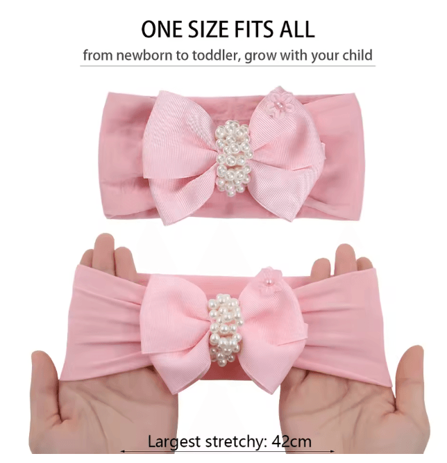 Soft Pearl Knot Baby Headband 1