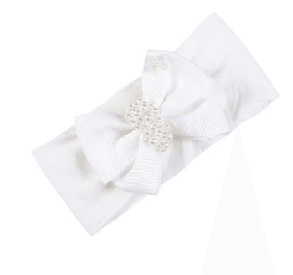 Soft Pearl Knot Baby Headband 4